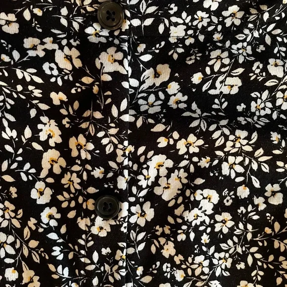 Women’s J. Jill Dress Black and White Floral Button Down Plus Size 4X - Picture 4 of 9
